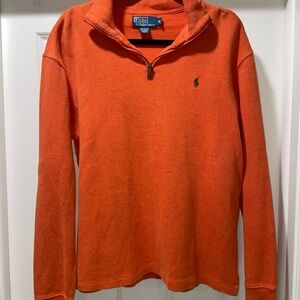 Ralph Lauren Vibrant Orange Quarter-Zip Sweater
